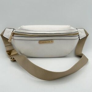 Michael Kors Pebbled Leather Belt Bag Fanny Pack Gold Hardware Sling Crossbody